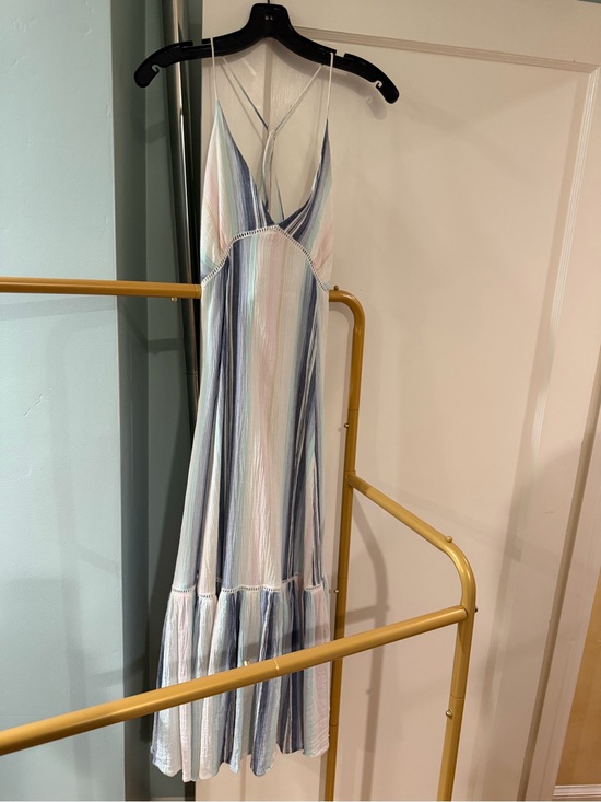 En Créme Dresses & Skirts - Pastel Stripe Maxi Dress with Spaghetti Straps
